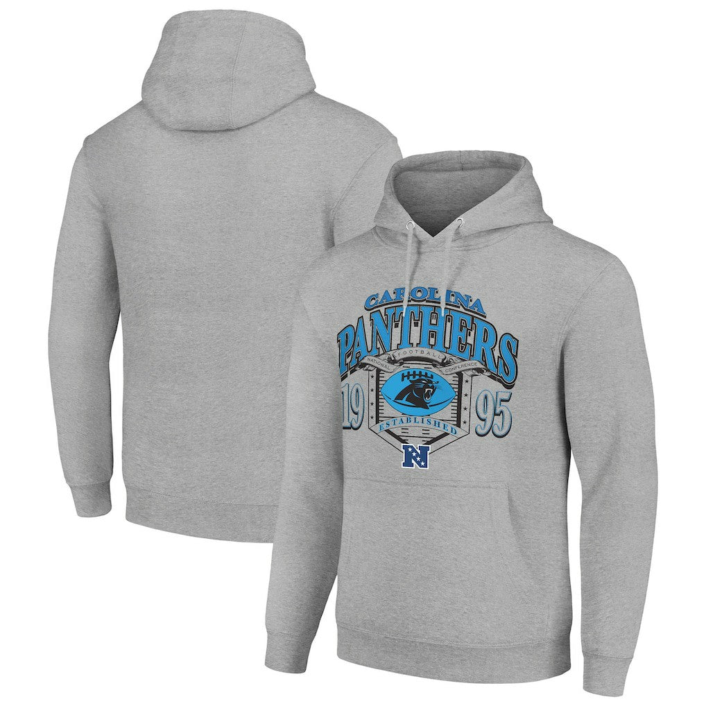 Carolina Panthers Starter 80s Retro Pullover Hoodie - Heather Gray outlet