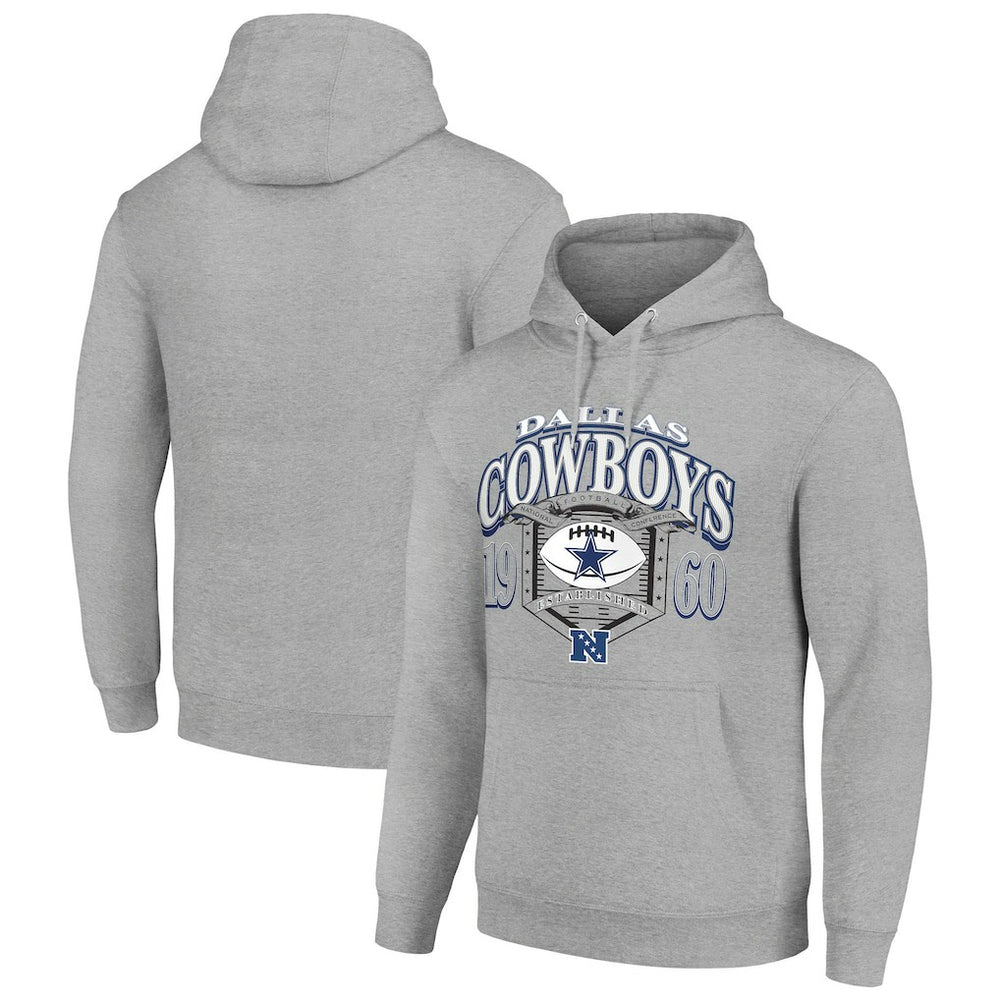 Dallas Cowboys Starter 80s Retro Pullover Hoodie - Heather Gray online