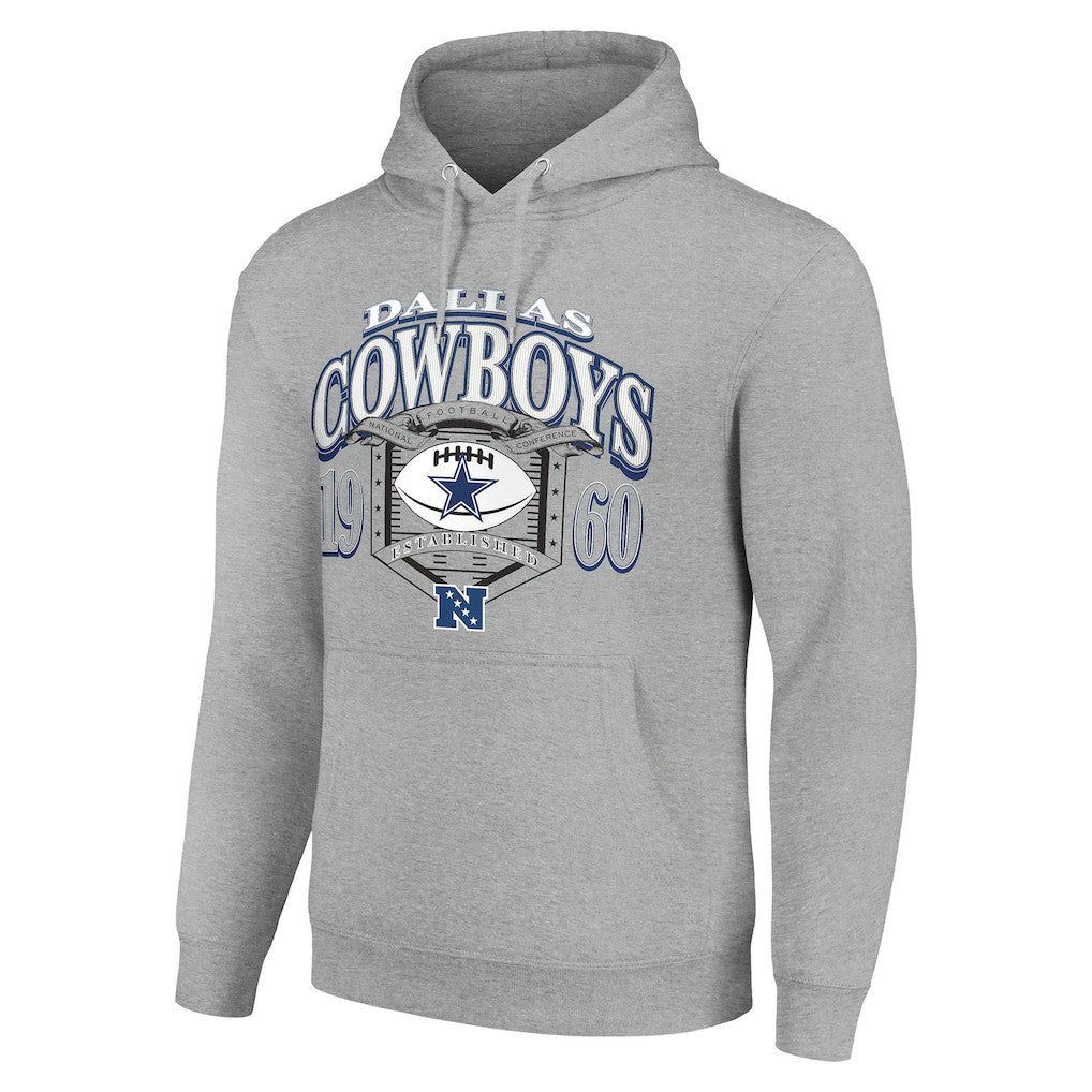 Dallas Cowboys Starter 80s Retro Pullover Hoodie - Heather Gray online