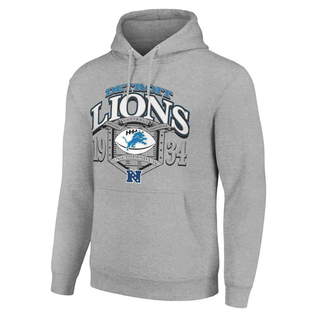 Detroit Lions Starter 80s Retro Pullover Hoodie - Heather Gray cheap