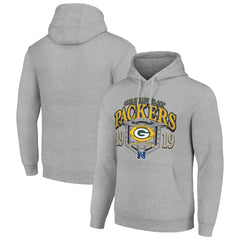 Green Bay Packers Starter 80s Retro Pullover Hoodie - Heather Gray for sale
