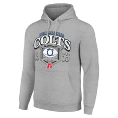Indianapolis Colts Starter 80s Retro Pullover Hoodie - Heather Gray cheap