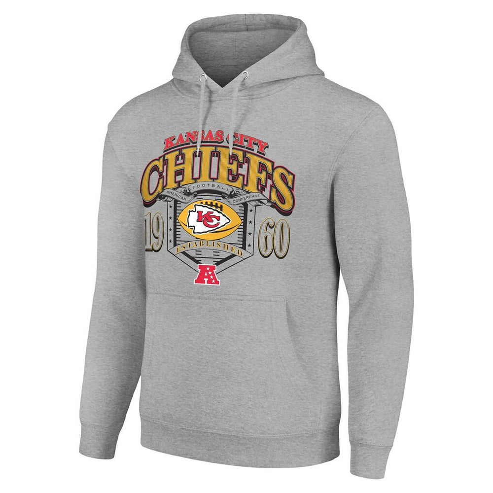 Kansas City Chiefs Starter 80s Retro Pullover Hoodie - Heather Gray online
