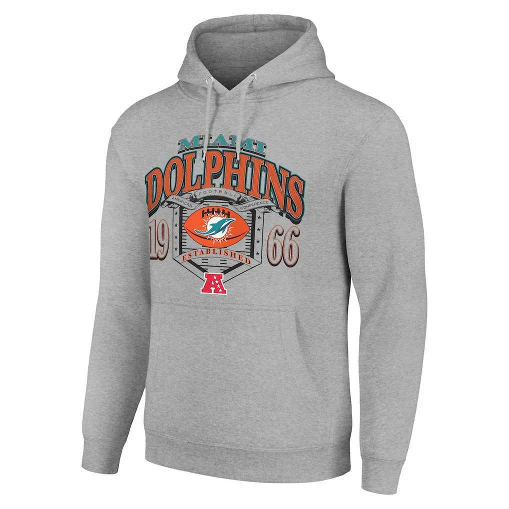 Miami Dolphins Starter 80s Retro Pullover Hoodie - Heather Gray sale