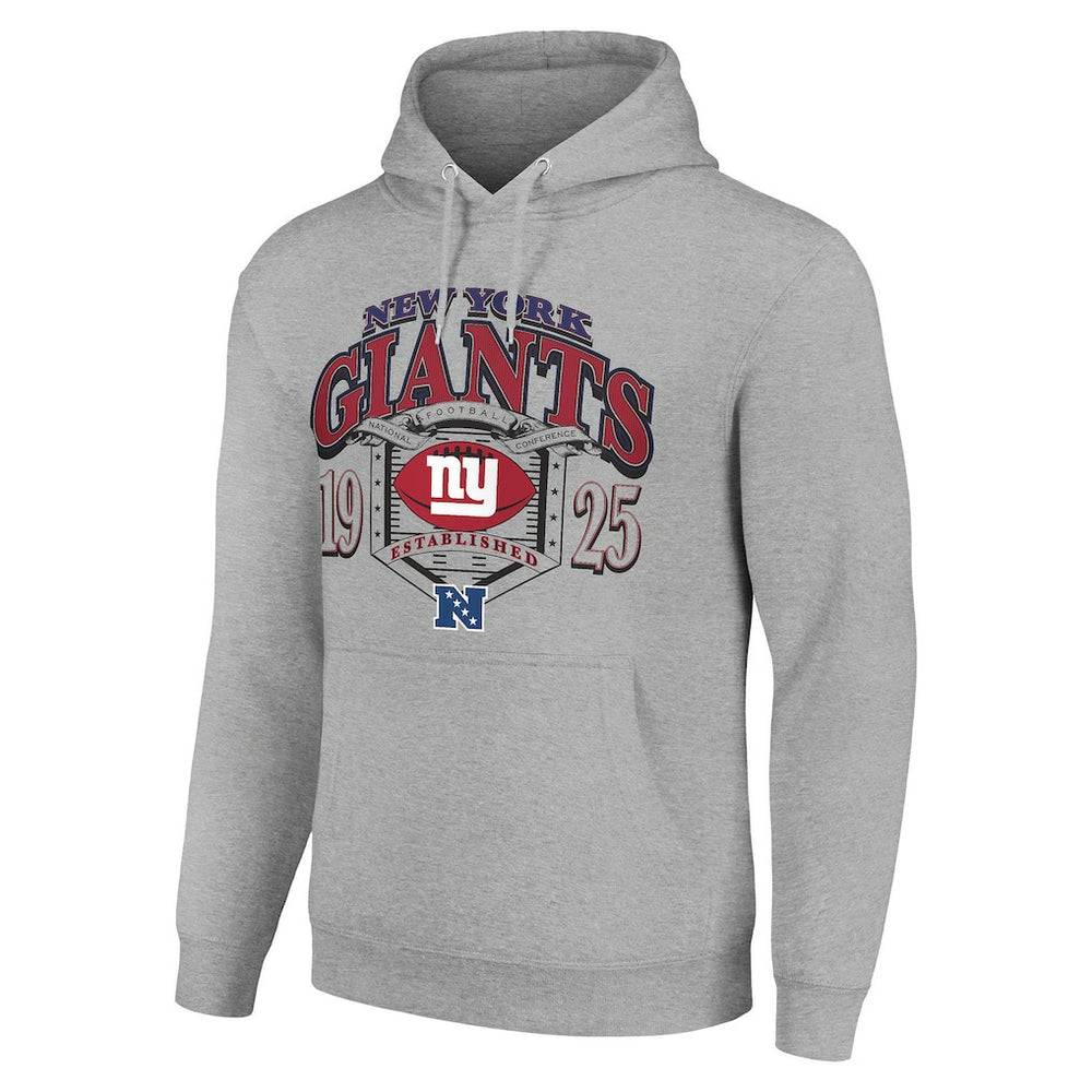 New York Giants Starter 80s Retro Pullover Hoodie - Heather Gray on sale