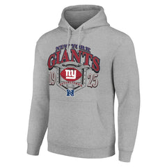New York Giants Starter 80s Retro Pullover Hoodie - Heather Gray on sale