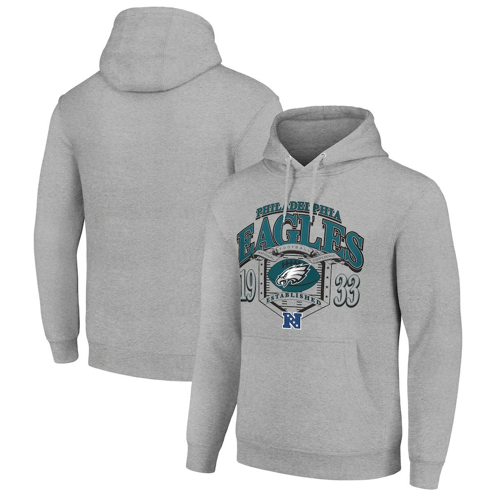 Philadelphia Eagles Starter 80s Retro Pullover Hoodie - Heather Gray on sale