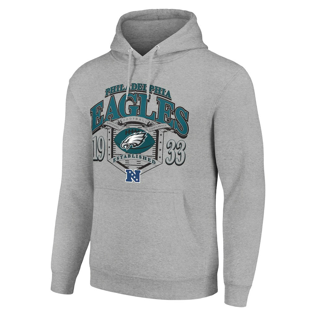 Philadelphia Eagles Starter 80s Retro Pullover Hoodie - Heather Gray on sale