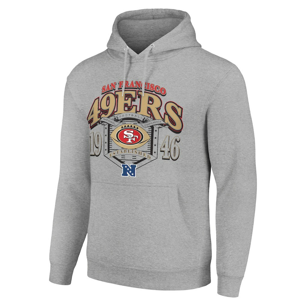 San Francisco 49ers Starter 80s Retro Pullover Hoodie - Heather Gray sale