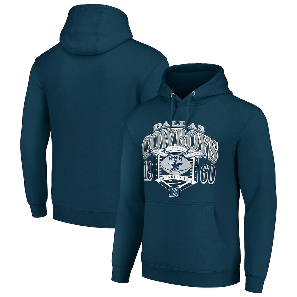 Dallas Cowboys Starter 80s Retro Pullover Hoodie - Navy for sale