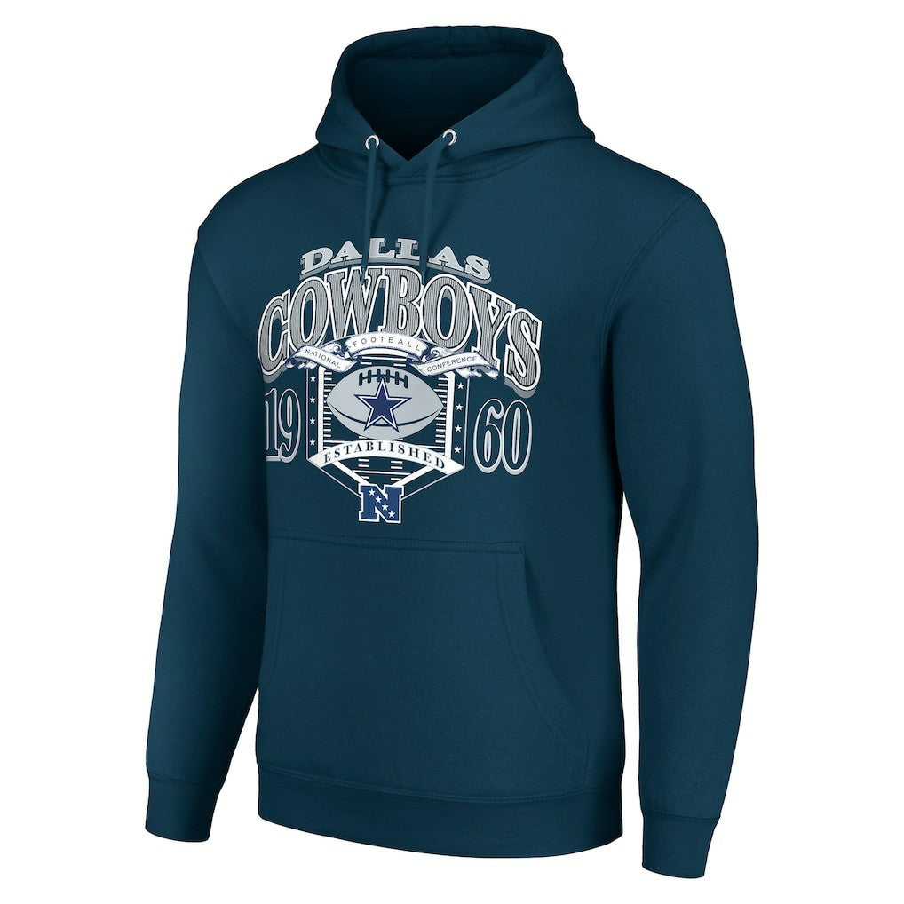 Dallas Cowboys Starter 80s Retro Pullover Hoodie - Navy for sale