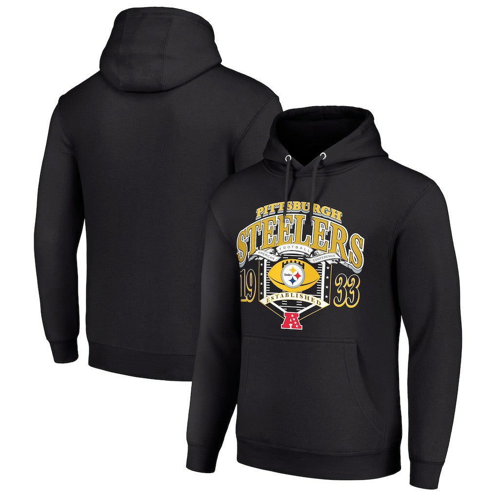 Pittsburgh Steelers Starter 80s Retro Pullover Hoodie - Black for sale