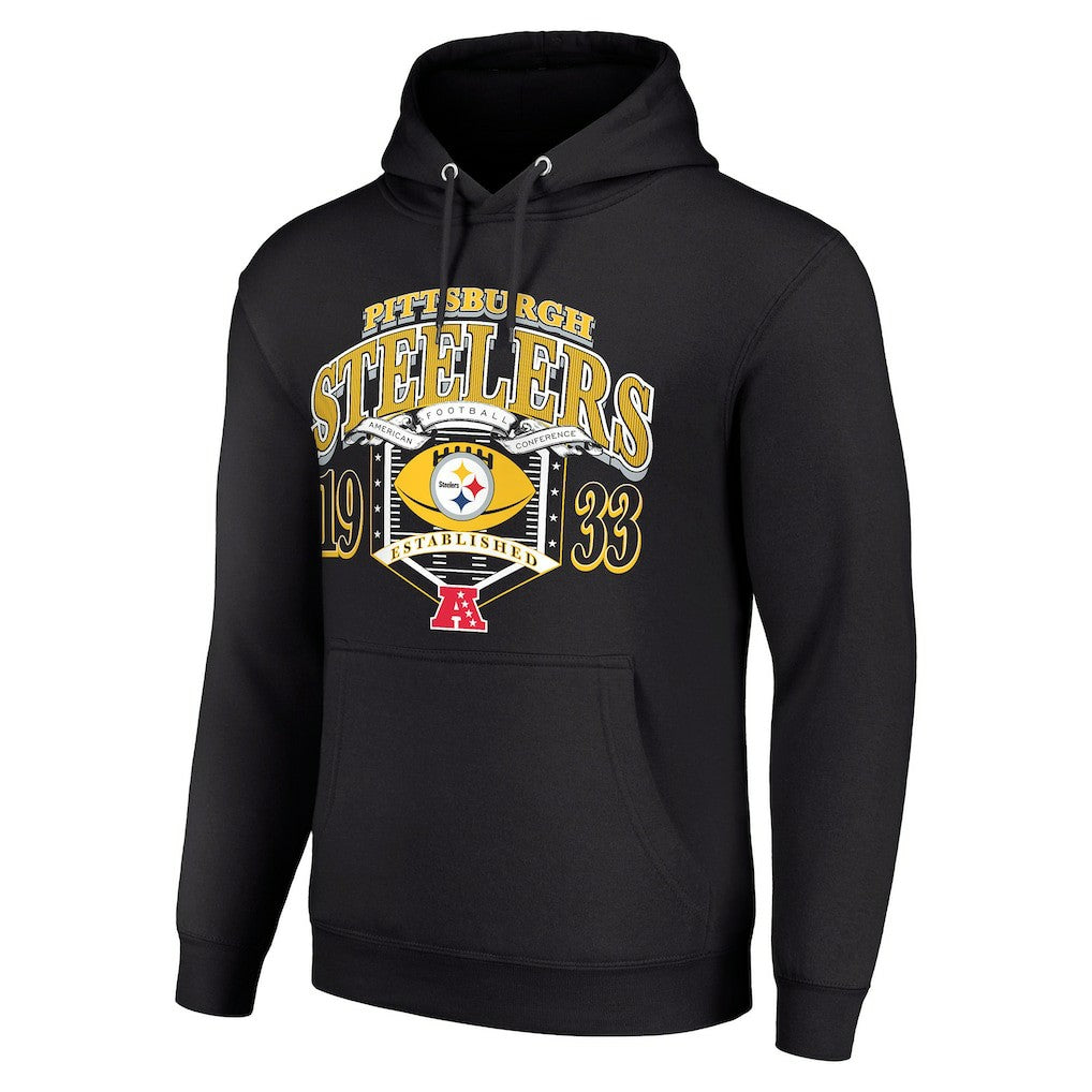 Pittsburgh Steelers Starter 80s Retro Pullover Hoodie - Black for sale