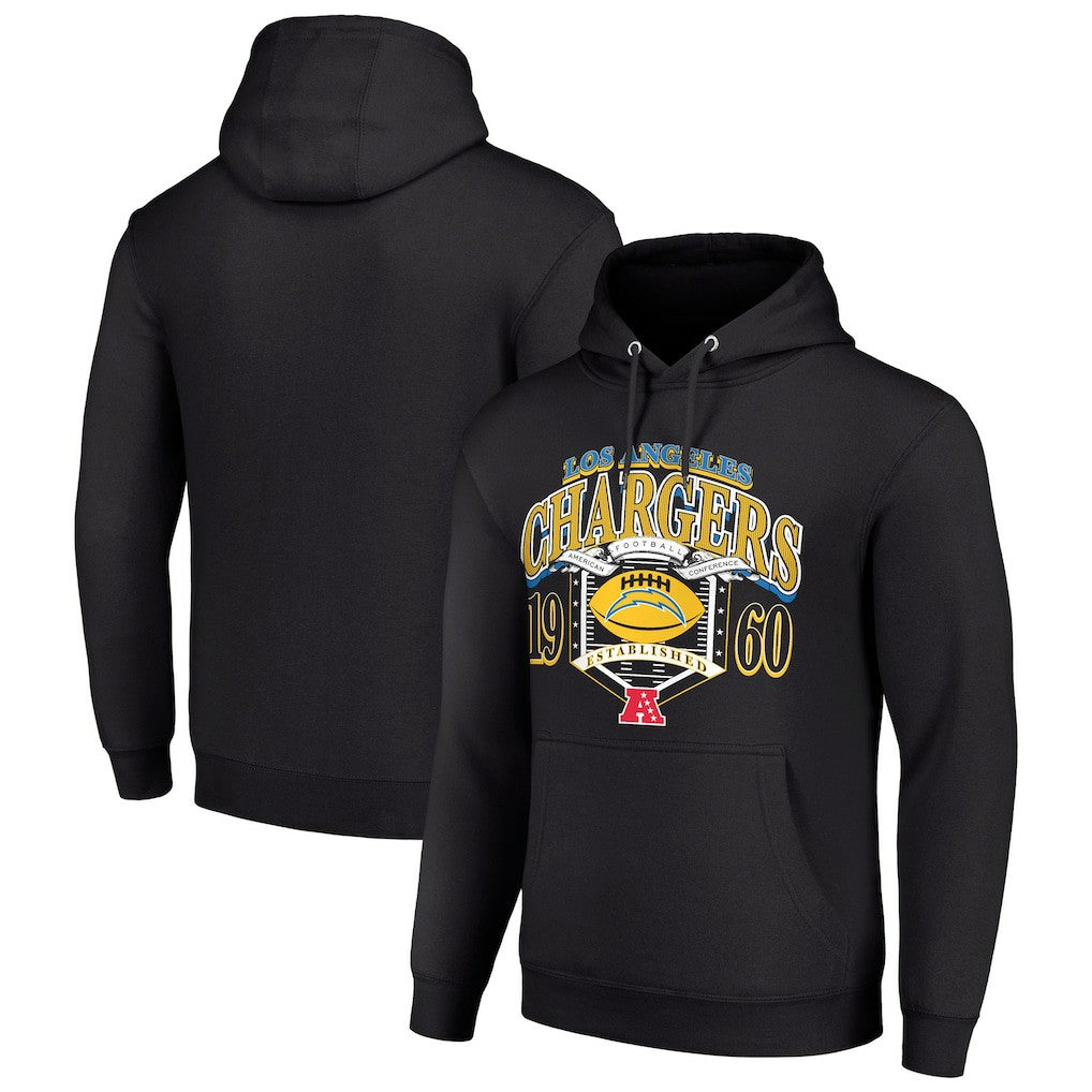 Los Angeles Chargers Starter 80s Retro Pullover Hoodie - Black cheap