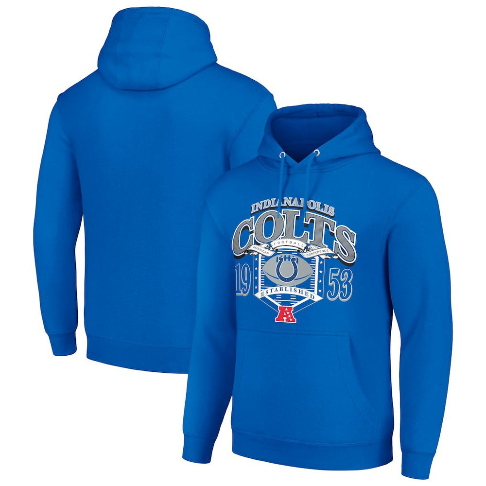 Indianapolis Colts Starter 80s Retro Pullover Hoodie - Royal discount