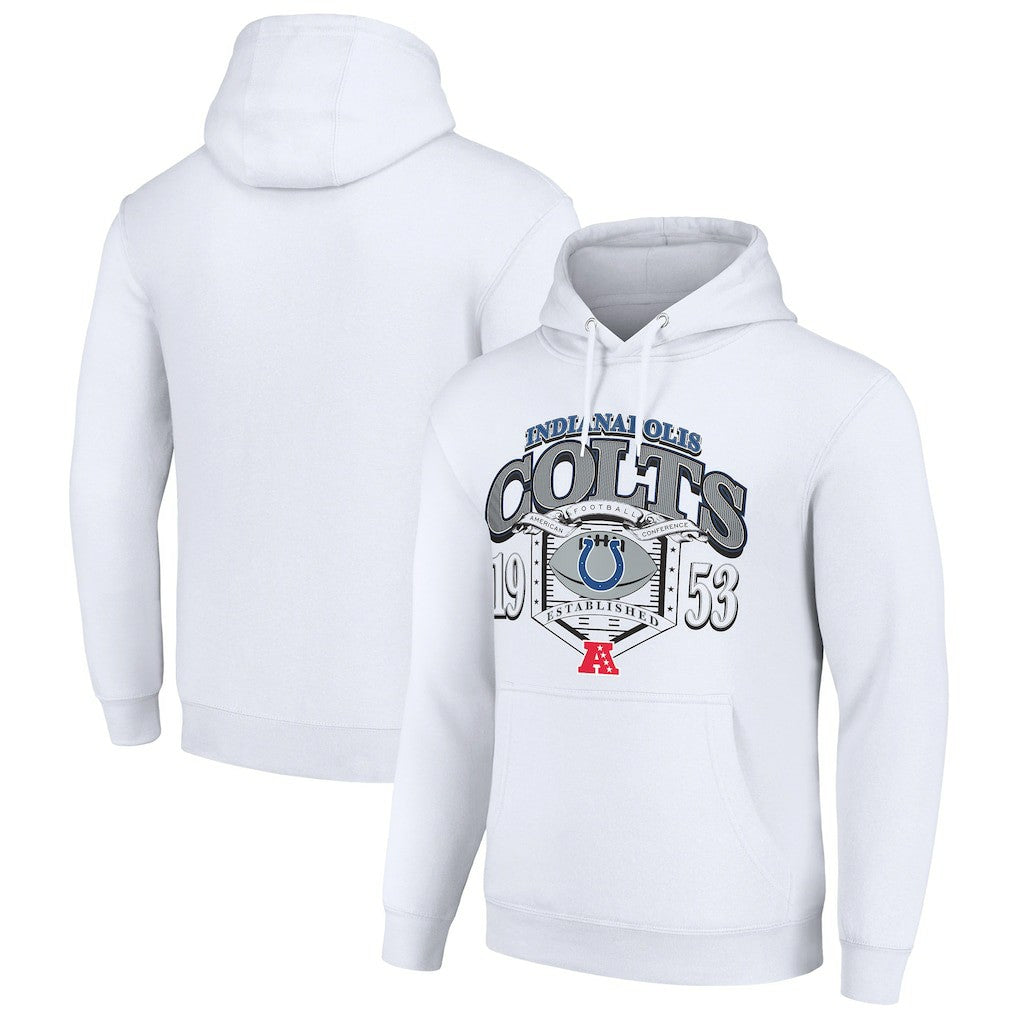 Indianapolis Colts Starter 80s Retro Pullover Hoodie - White on sale
