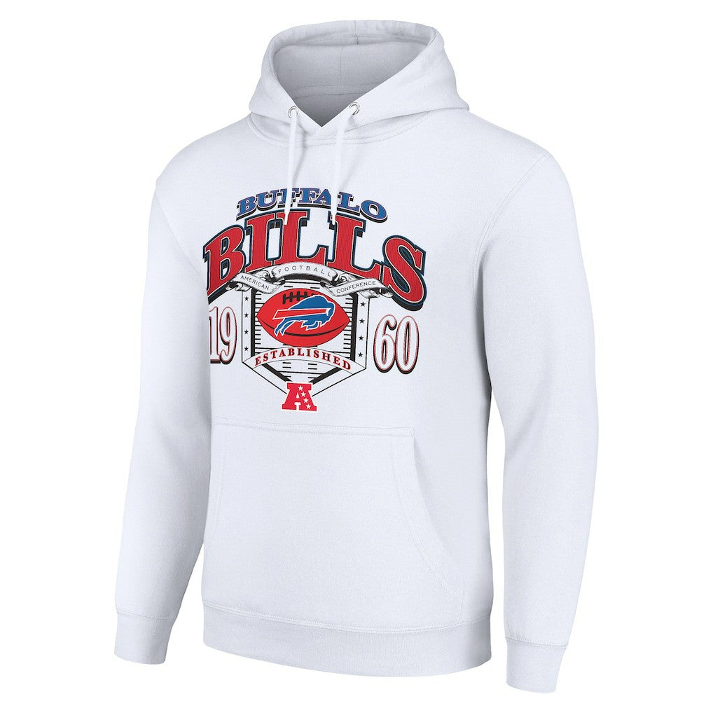 Buffalo Bills Starter 80s Retro Pullover Hoodie - White on sale