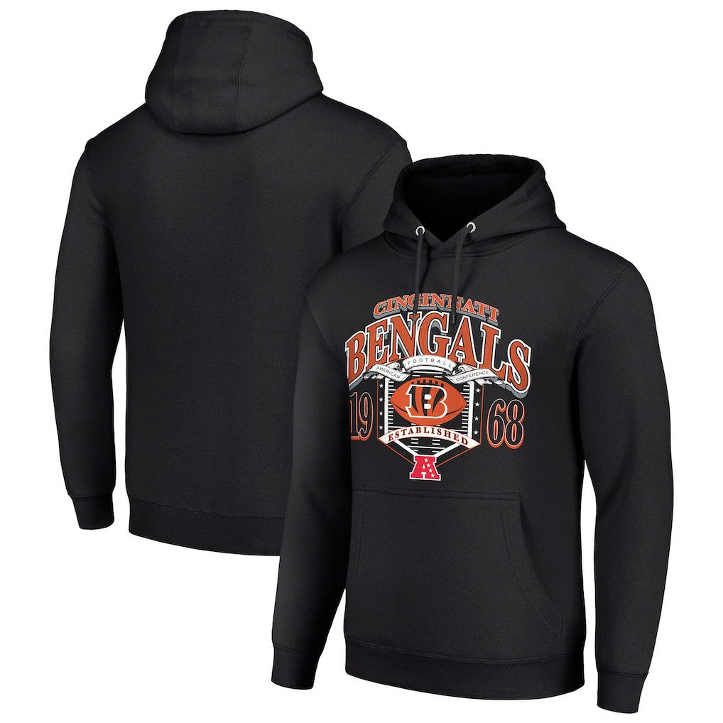 Cincinnati Bengals Starter 80s Retro Pullover Hoodie - Black sale