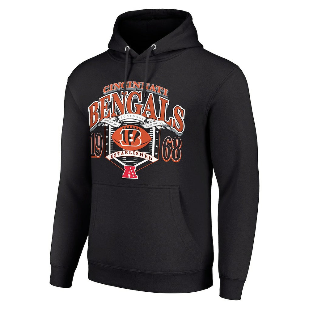 Cincinnati Bengals Starter 80s Retro Pullover Hoodie - Black sale