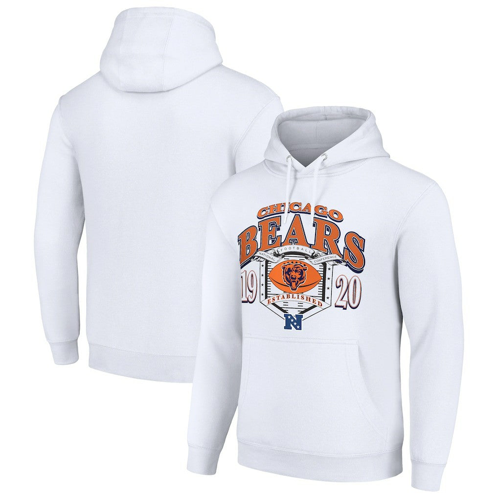 Chicago Bears Starter 80s Retro Pullover Hoodie - White cheap