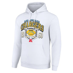 Los Angeles Chargers Starter 80s Retro Pullover Hoodie - White on sale
