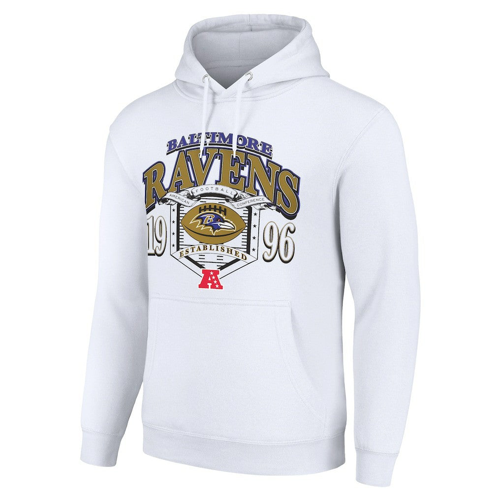 Baltimore Ravens Starter 80s Retro Pullover Hoodie - White for sale
