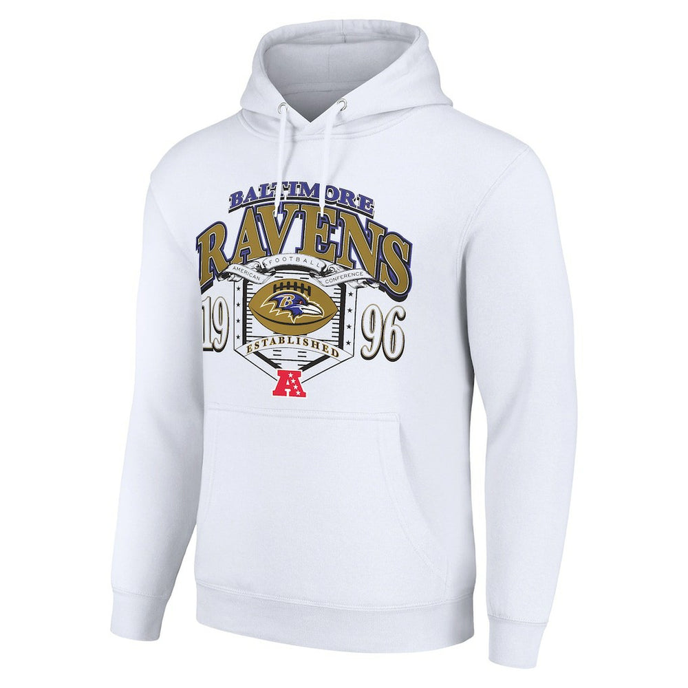 Baltimore Ravens Starter 80s Retro Pullover Hoodie - White for sale