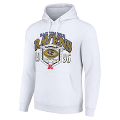 Baltimore Ravens Starter 80s Retro Pullover Hoodie - White for sale