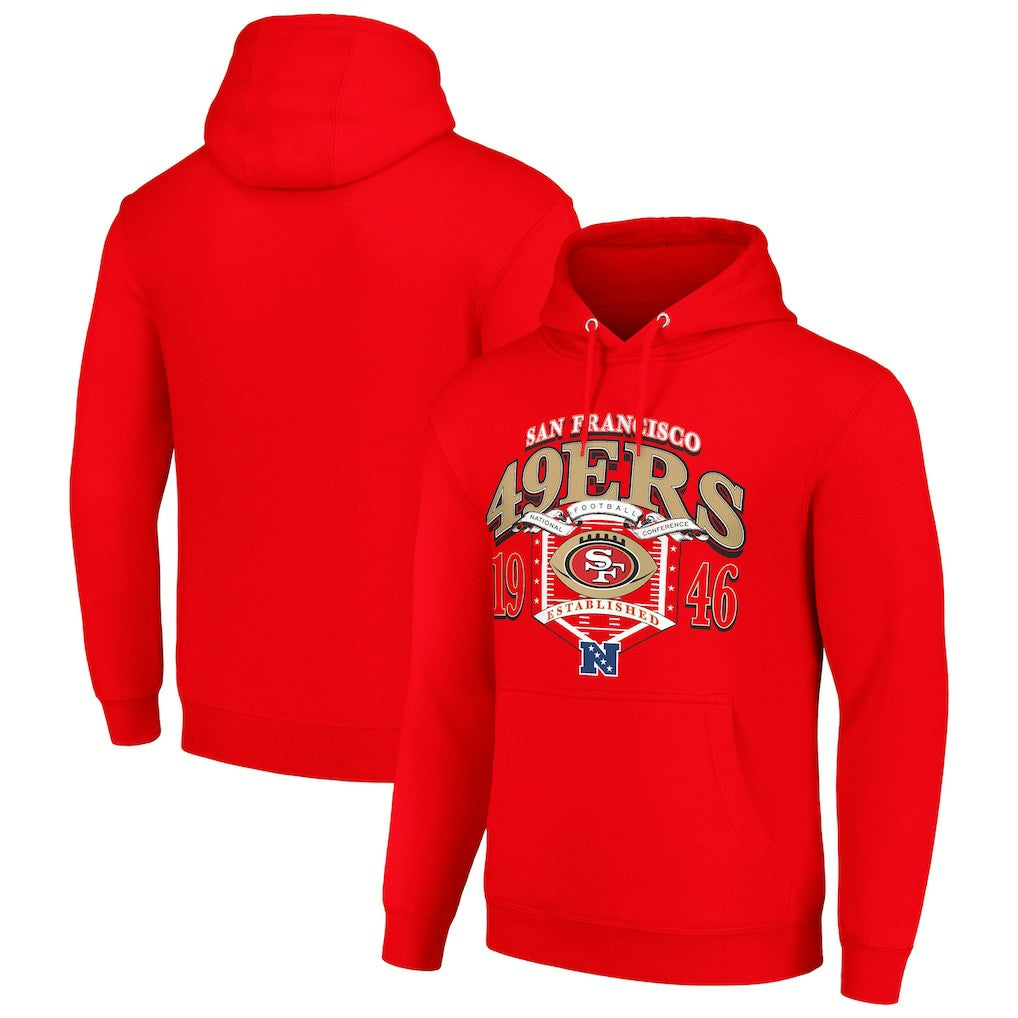 San Francisco 49ers Starter 80s Retro Pullover Hoodie - Scarlet discount