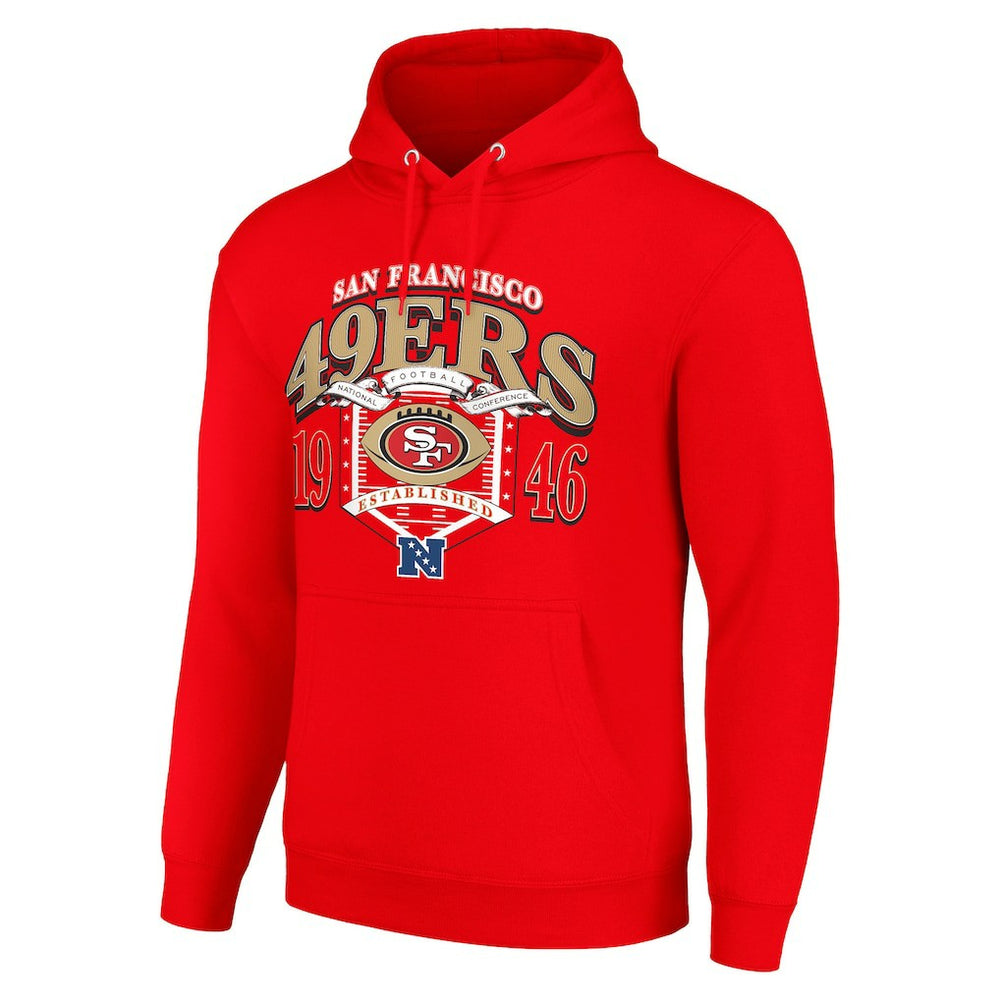 San Francisco 49ers Starter 80s Retro Pullover Hoodie - Scarlet discount
