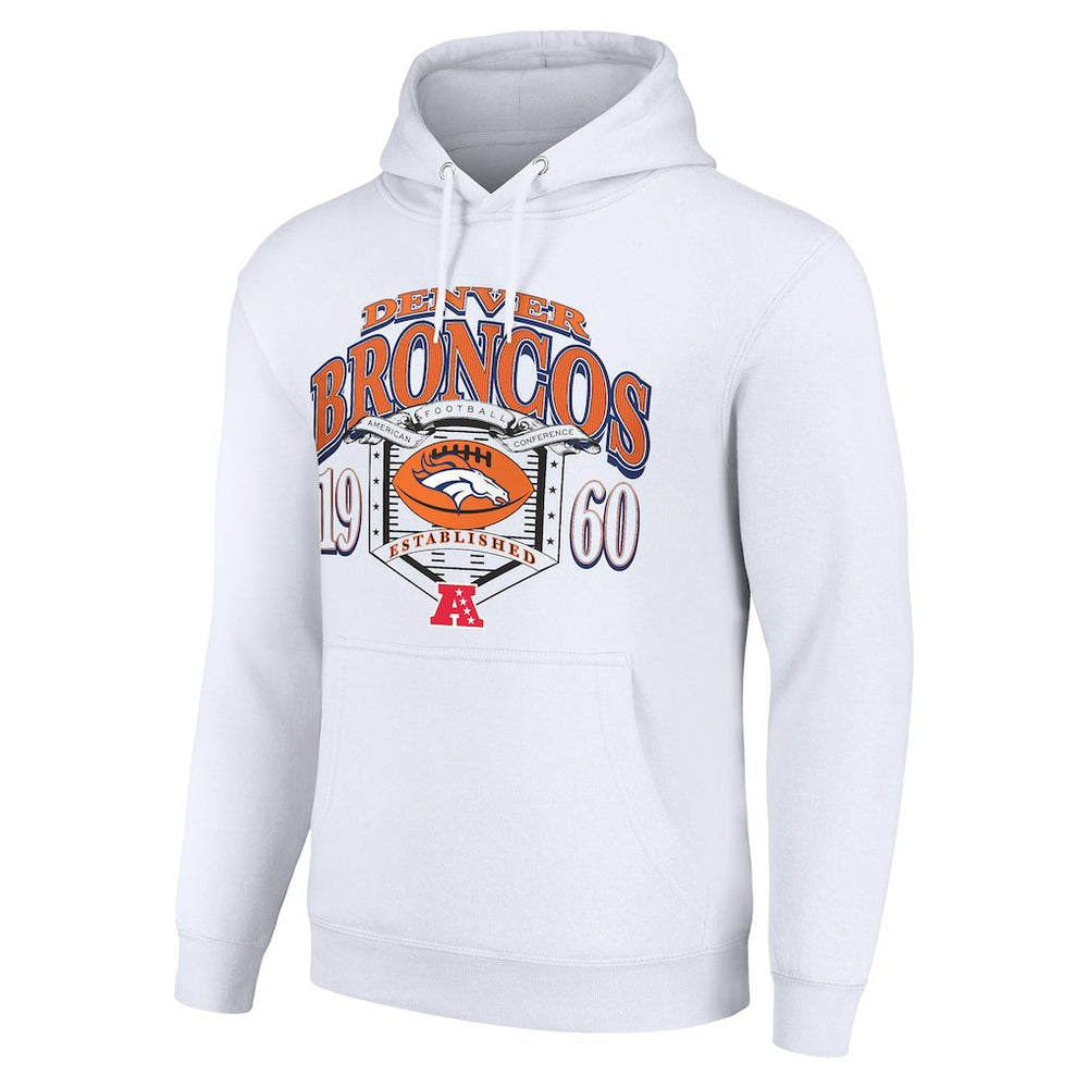Denver Broncos Starter 80s Retro Pullover Hoodie - White for sale