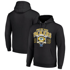 Green Bay Packers Starter 80s Retro Pullover Hoodie - Black for sale