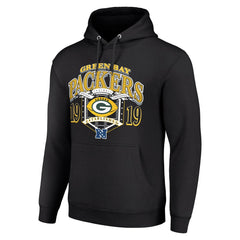 Green Bay Packers Starter 80s Retro Pullover Hoodie - Black for sale