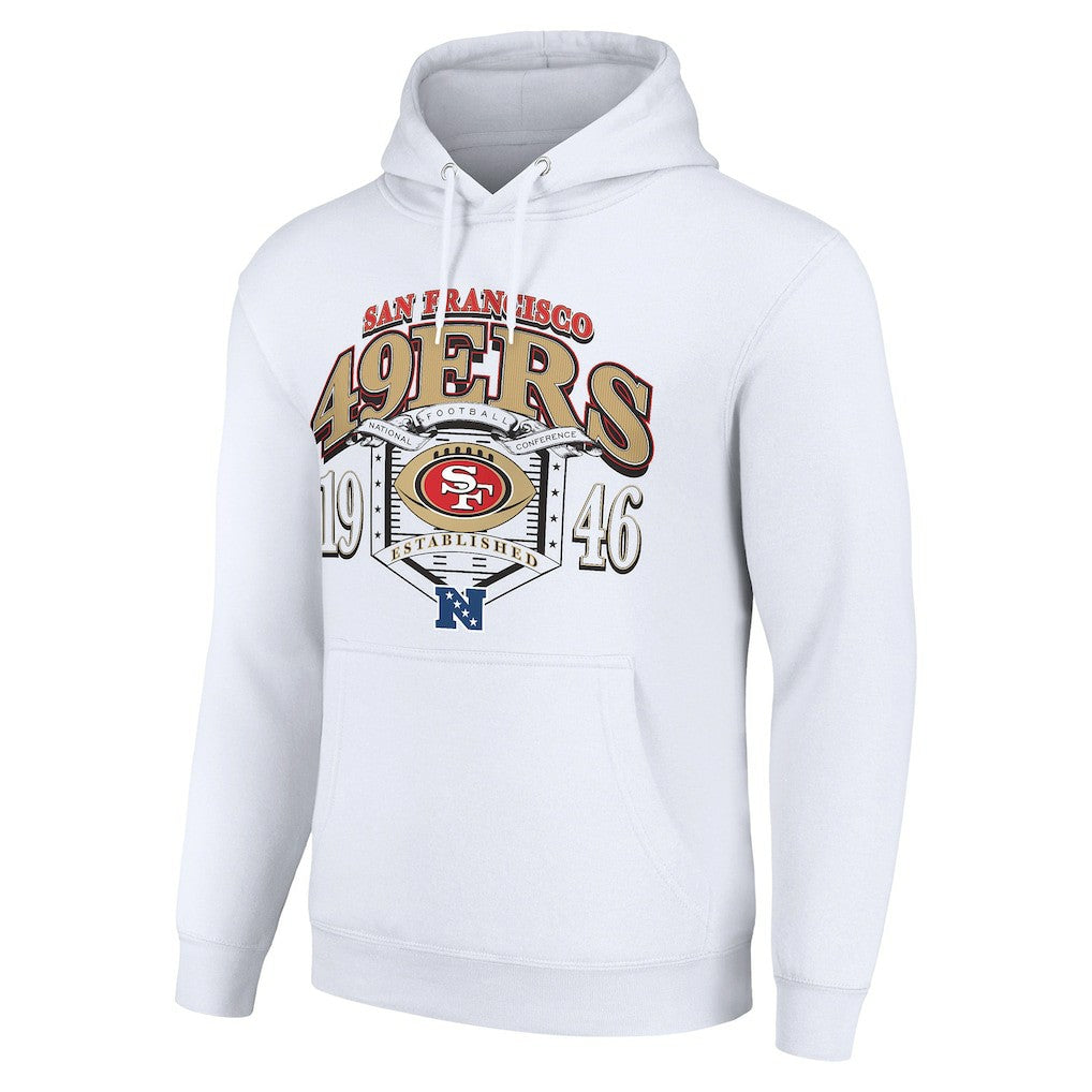 San Francisco 49ers Starter 80s Retro Pullover Hoodie - White sale