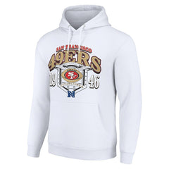San Francisco 49ers Starter 80s Retro Pullover Hoodie - White sale