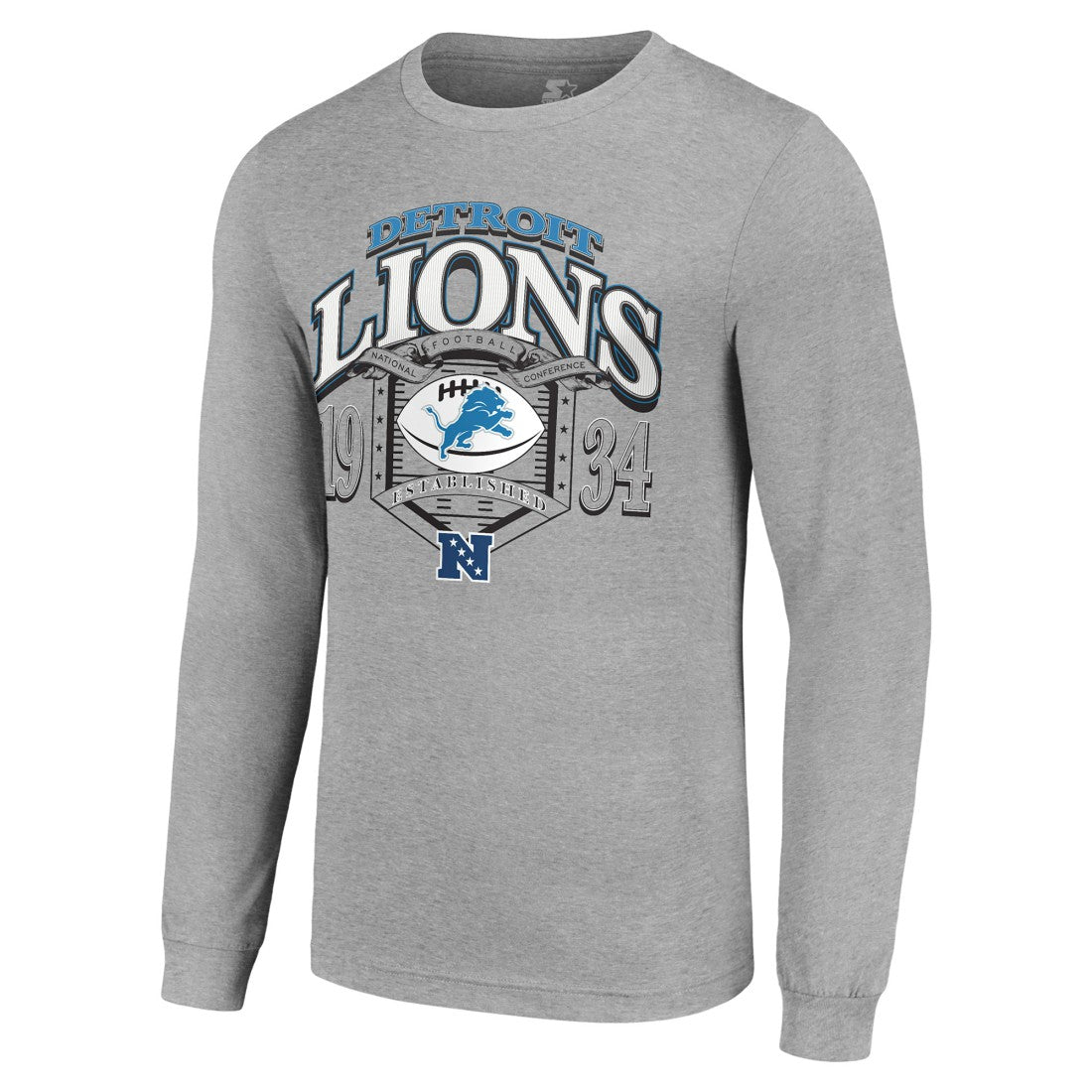 Detroit Lions Starter Retro Long Sleeve Graphic T-Shirt - Heather Gray online