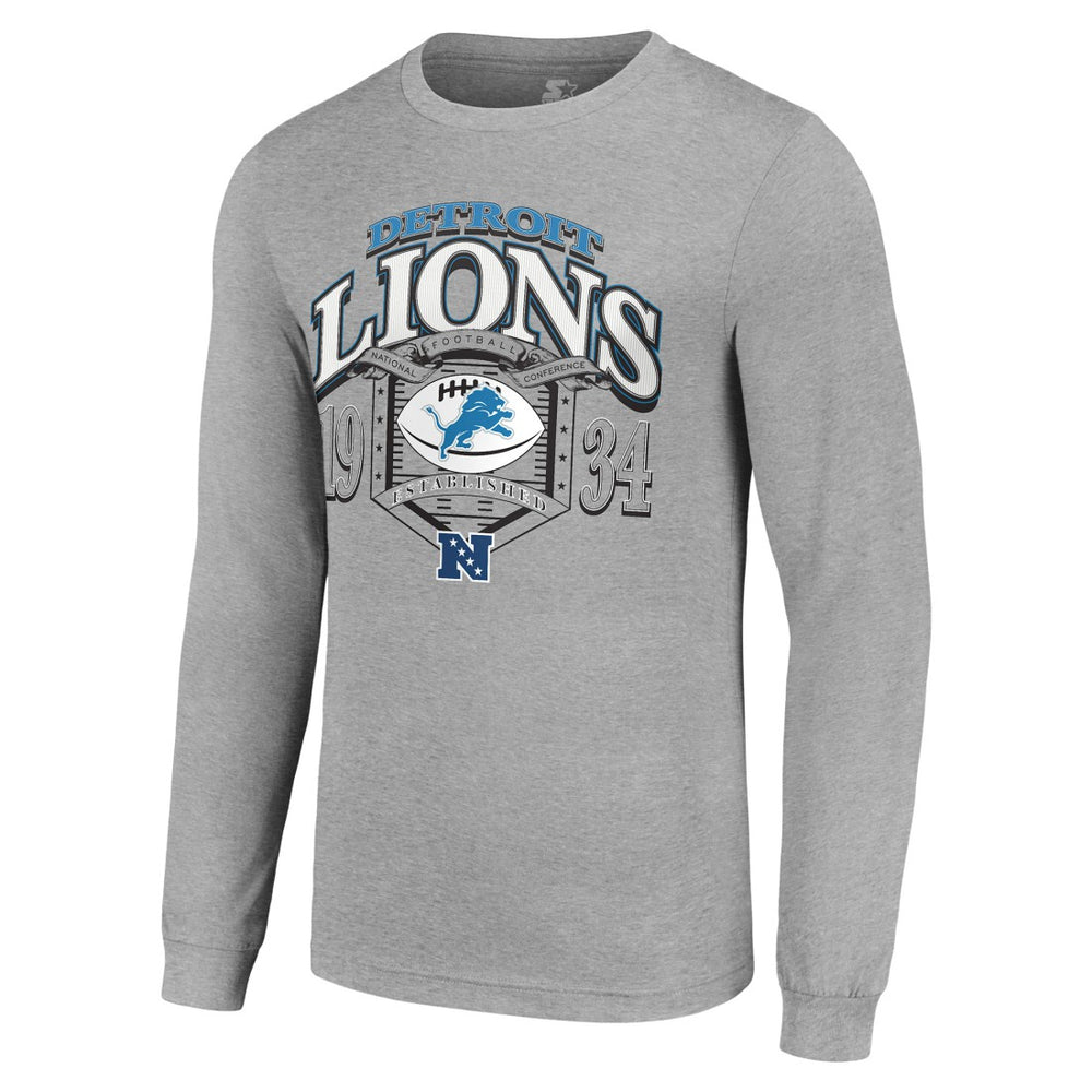 Detroit Lions Starter Retro Long Sleeve Graphic T-Shirt - Heather Gray online