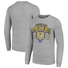 Green Bay Packers Starter Retro Long Sleeve Graphic T-Shirt - Heather Gray outlet