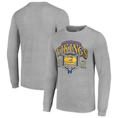 Minnesota Vikings Starter Retro Long Sleeve Graphic T-Shirt - Heather Gray outlet