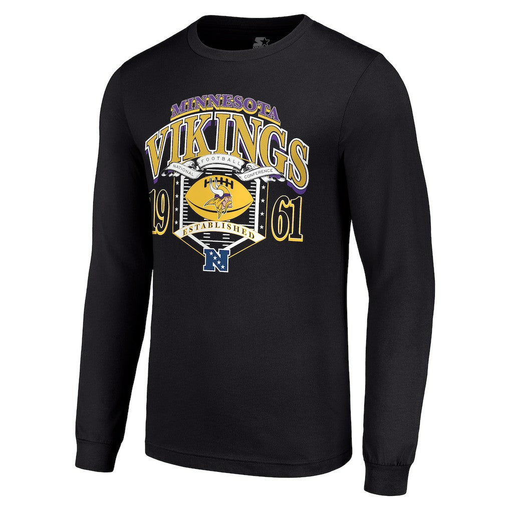 Minnesota Vikings Starter Retro Long Sleeve Graphic T-Shirt - Black online