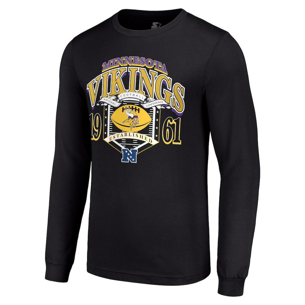 Minnesota Vikings Starter Retro Long Sleeve Graphic T-Shirt - Black online