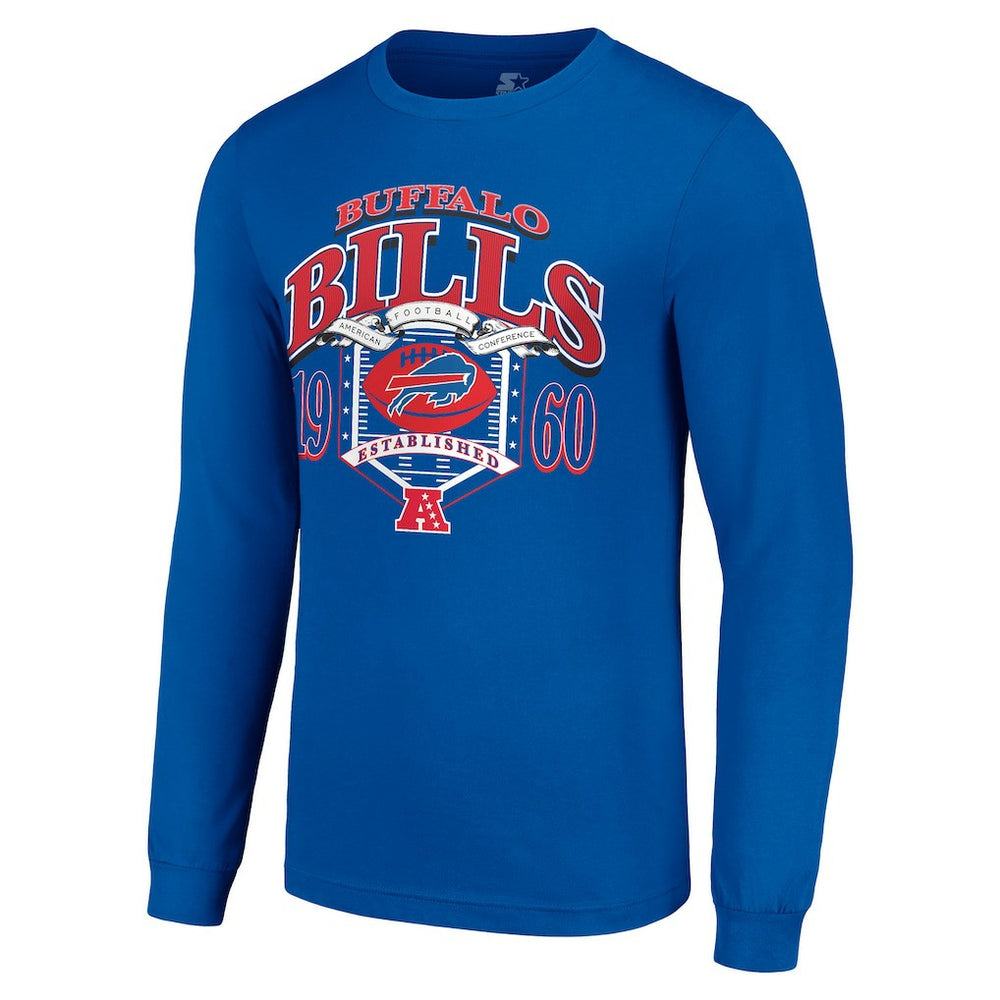 Buffalo Bills Starter Retro Long Sleeve Graphic T-Shirt - Royal on sale