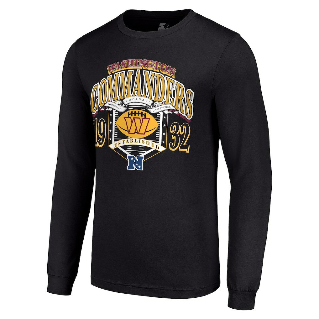 Washington Commanders Starter Retro Long Sleeve Graphic T-Shirt - Black outlet