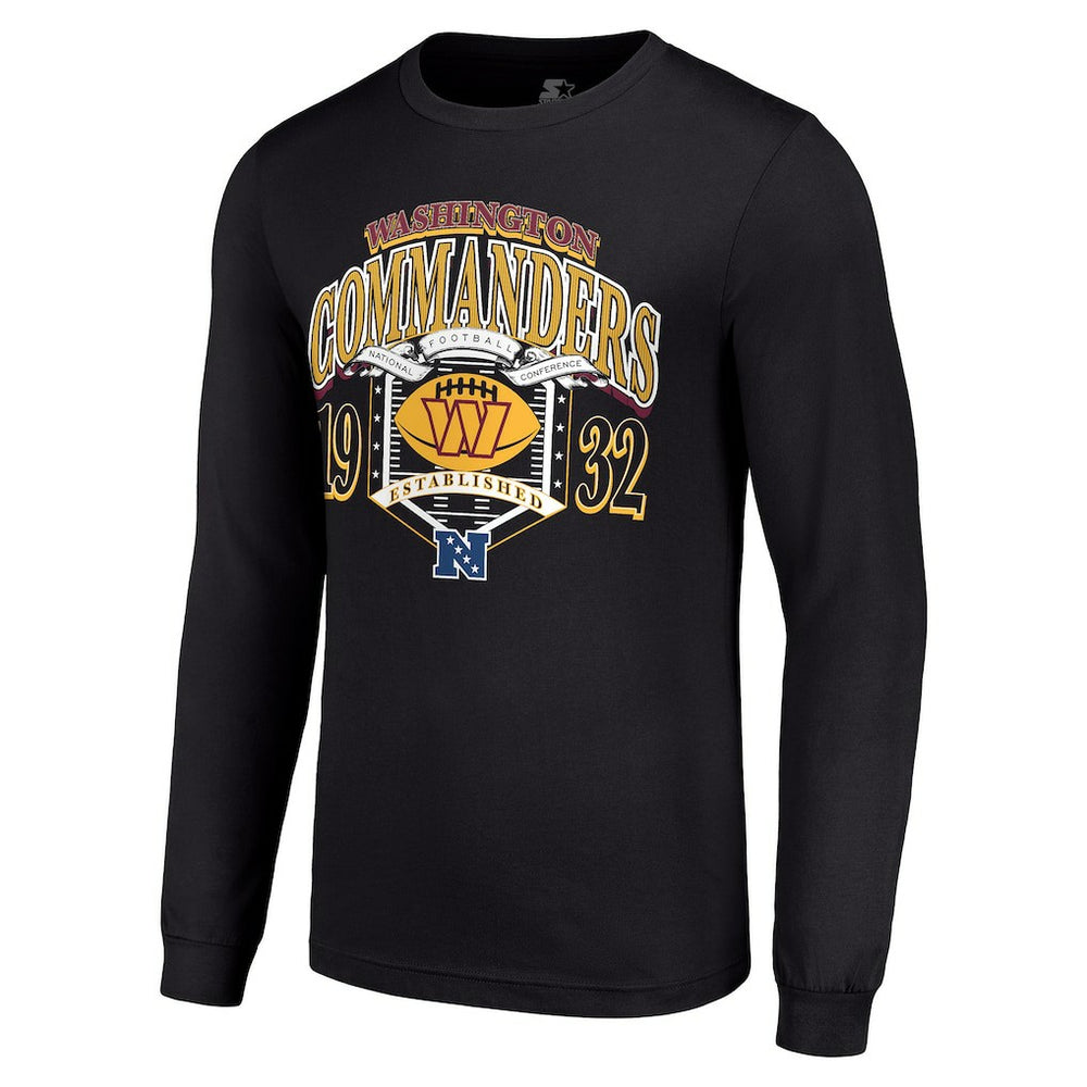 Washington Commanders Starter Retro Long Sleeve Graphic T-Shirt - Black outlet
