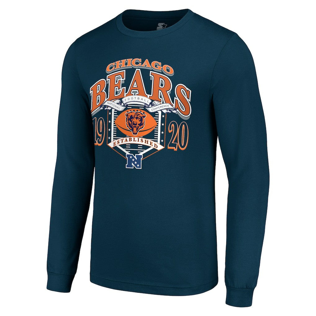 Chicago Bears Starter Retro Long Sleeve Graphic T-Shirt - Navy sale