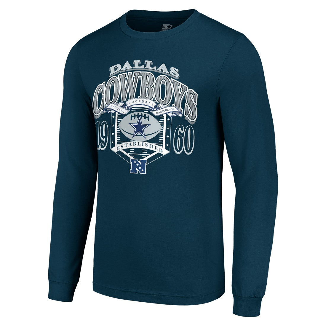 Dallas Cowboys Starter Retro Long Sleeve Graphic T-Shirt - Navy sale