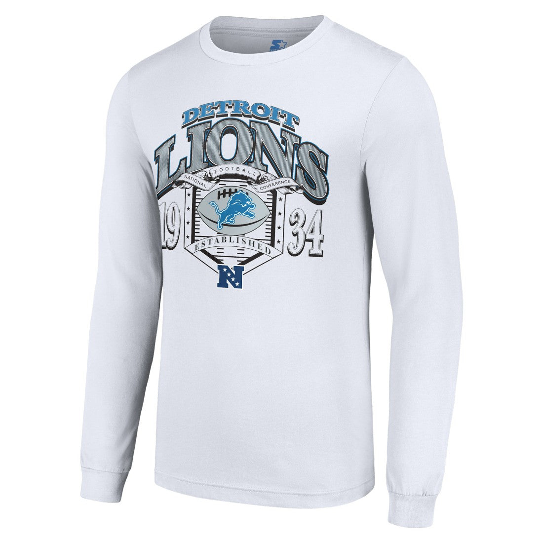 Detroit Lions Starter Retro Long Sleeve Graphic T-Shirt - White for sale