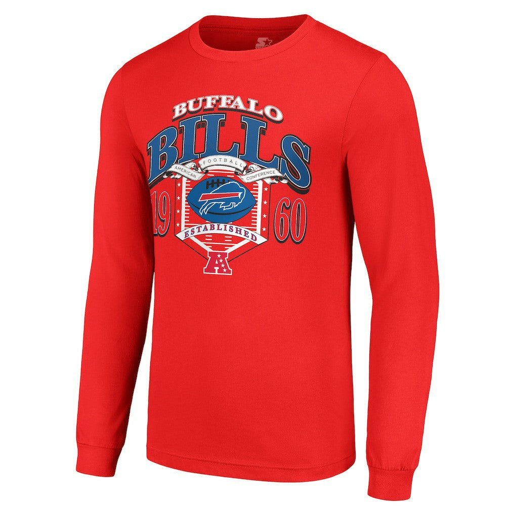 Buffalo Bills Starter Retro Long Sleeve Graphic T-Shirt - Red for sale