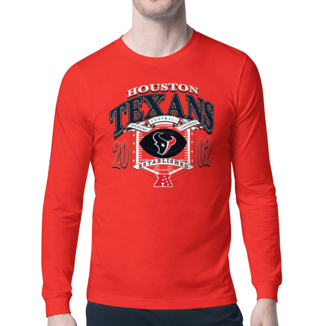 Houston Texans Starter Retro Long Sleeve Graphic T-Shirt - Red discount