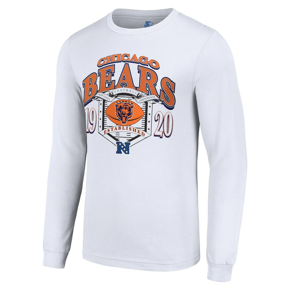 Chicago Bears Starter Retro Long Sleeve Graphic T-Shirt - White sale